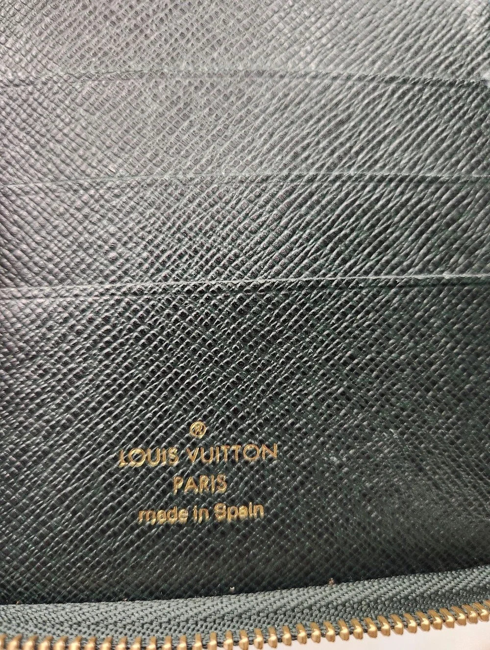 Louis Vuitton Compact Zip-around Bifold Wallet In Taiga Leather With Dustbag
